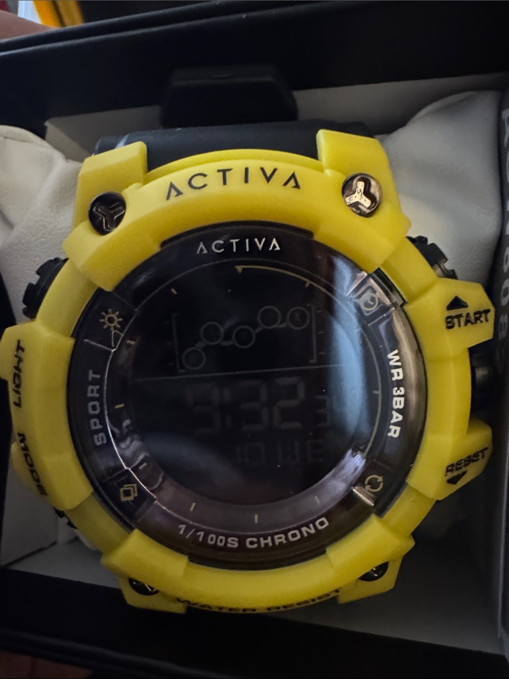 Ativa Yellow and Black Digital Sport Watch